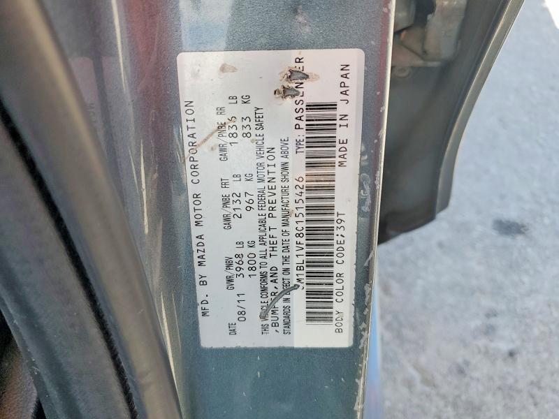 Aukcja sprzedaży 2012 Mazda 3, vin: JM1BL1VF8C1515426, numer aukcji: 63191976