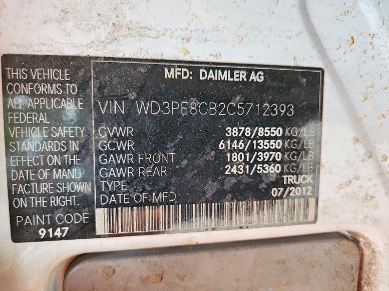 Продаж на аукціоні авто 2012 Mercedes-benz Sprinter, vin: WD3PE8CB2C5712393, номер лоту: 60293156