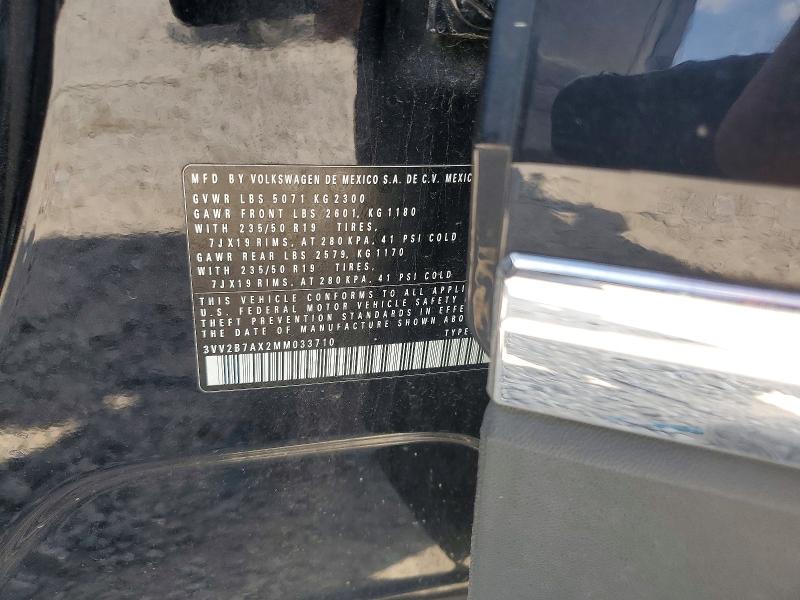 2021 Volkswagen Tiguan მანქანა იყიდება აუქციონზე, vin: 3VV2B7AX2MM033710, აუქციონის ნომერი: 60368526