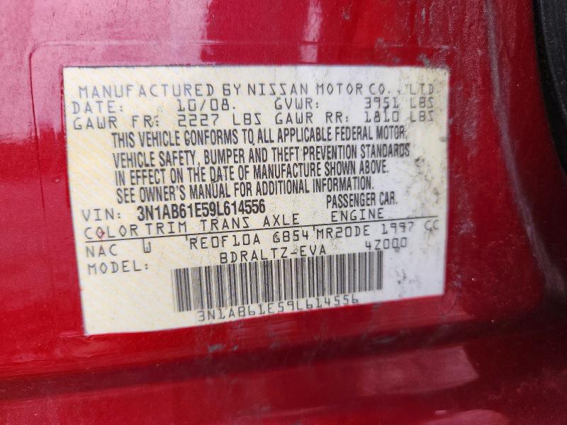 Продажа на аукционе авто 2009 Nissan Sentra, vin: 3N1AB61E59L614556, номер лота: 61639546