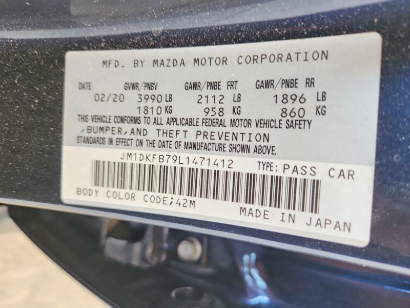 2020 Mazda Cx-3 მანქანა იყიდება აუქციონზე, vin: JM1DKFB79L1471412, აუქციონის ნომერი: 62205396