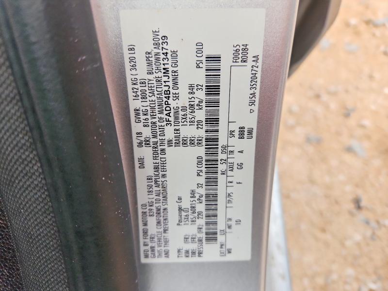 Продаж на аукціоні авто 2018 Ford Fiesta, vin: 3FADP4BJ1JM134739, номер лоту: 60950486