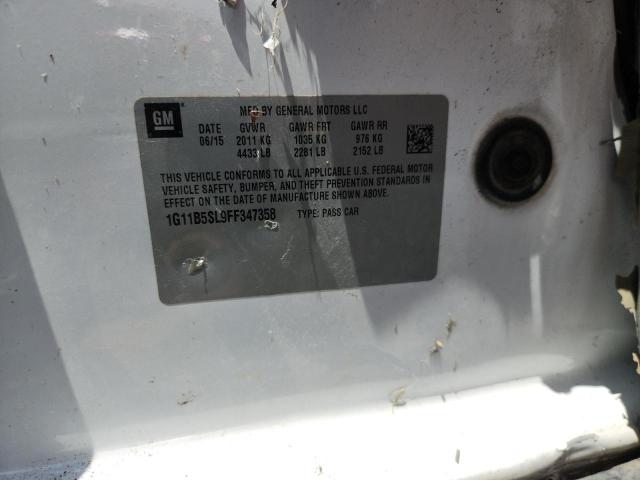 Aukcja sprzedaży 2015 Chevrolet Malibu, vin: 1G11B5SL9FF347358, numer aukcji: 61402636