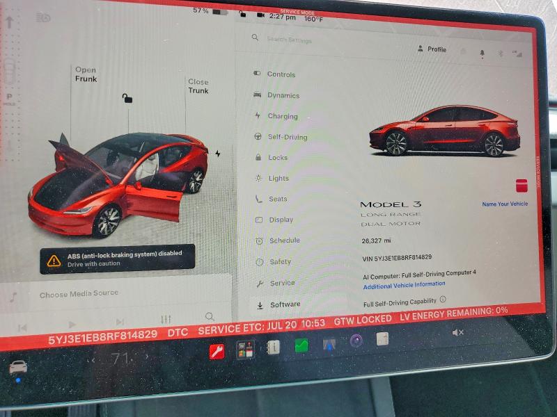 61850156 :رقم المزاد ، 5YJ3E1EB8RF814829 vin ، 2024 Tesla Model 3 مزاد بيع
