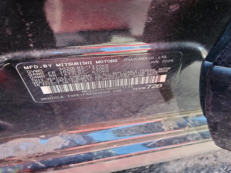 Aukcja sprzedaży 2024 Mitsubishi Mirage, vin: ML32AUHJ8RH017172, numer aukcji: 63563016