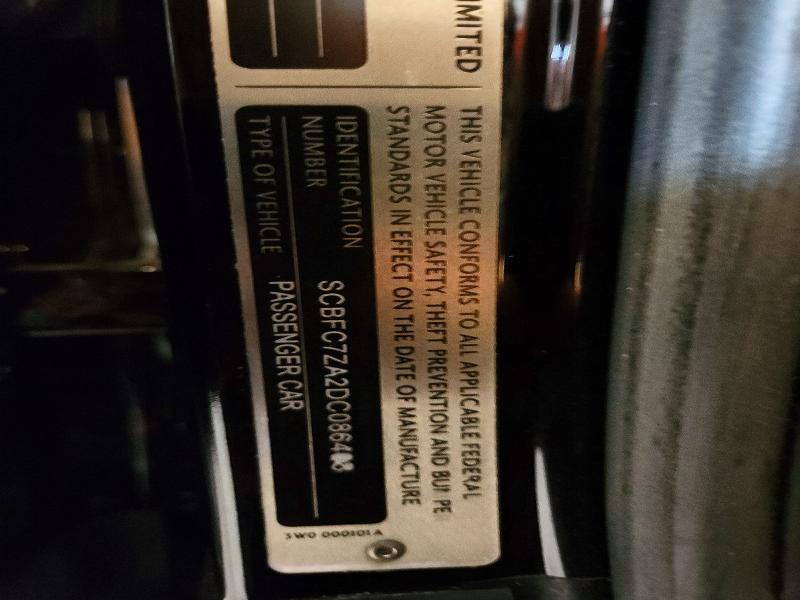 63388476 :رقم المزاد ، SCBFC7ZA2DC086408 vin ، 2013 Bentley Continental مزاد بيع