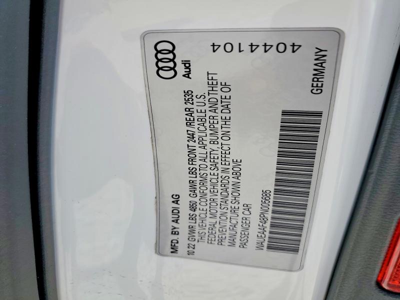 Aukcja sprzedaży 2023 Audi A4, vin: WAUEAAF48PN005685, numer aukcji: 61976206