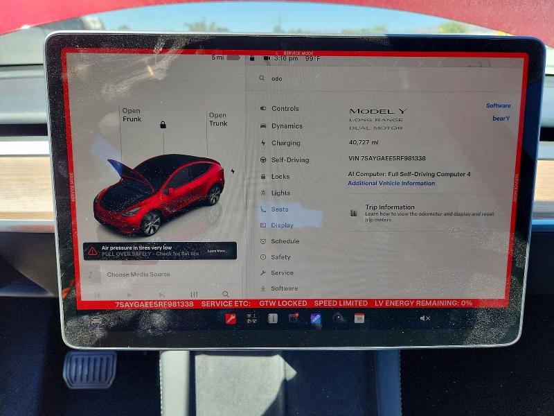63003516 :رقم المزاد ، 7SAYGAEE5RF981338 vin ، 2024 Tesla Model Y مزاد بيع