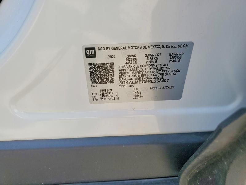 2024 Gmc Terrain მანქანა იყიდება აუქციონზე, vin: 3GKALMEG5RL352407, აუქციონის ნომერი: 62639266