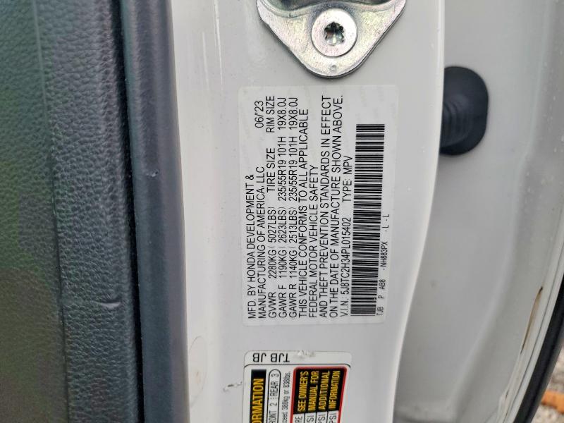 2023 Acura Rdx მანქანა იყიდება აუქციონზე, vin: 5J8TC2H34PL015402, აუქციონის ნომერი: 59693016