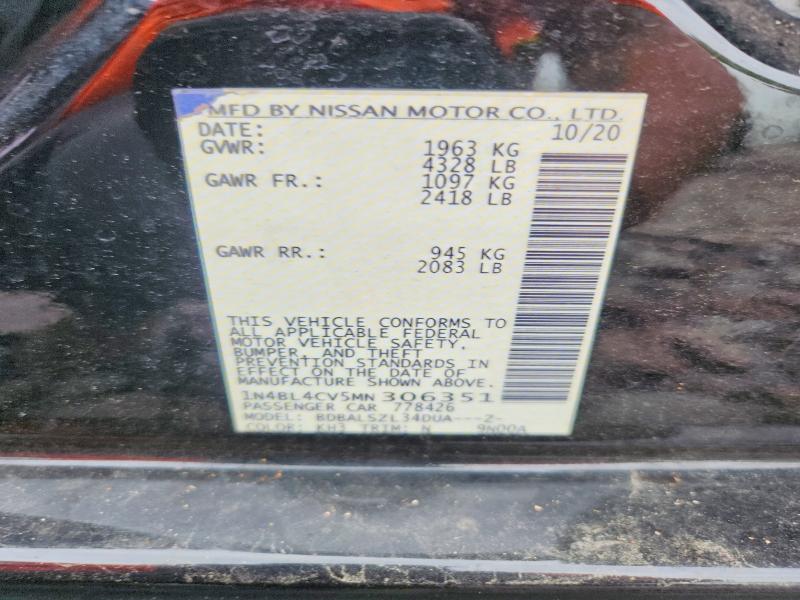 Продаж на аукціоні авто 2021 Nissan Altima, vin: 1N4BL4CV5MN306351, номер лоту: 61489986