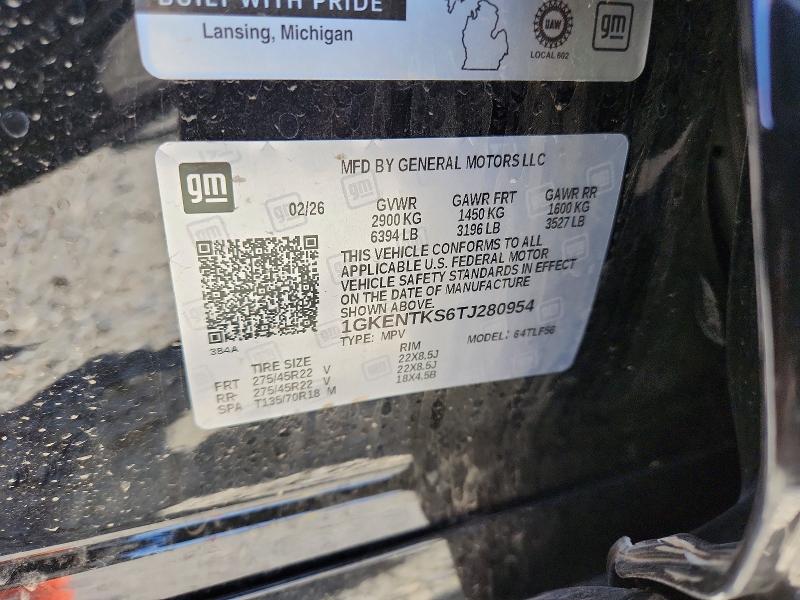 Aukcja sprzedaży 2026 Gmc Acadia, vin: 1GKENTKS6TJ280954, numer aukcji: 58213766