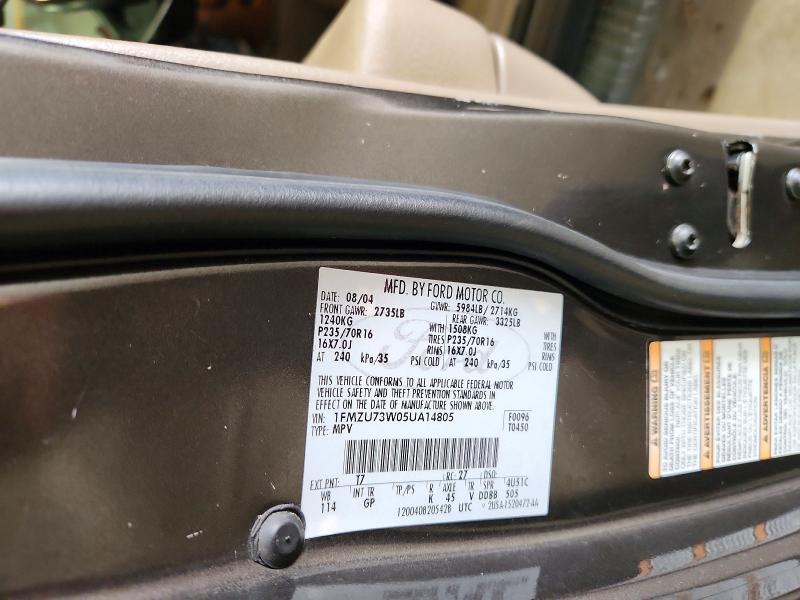 2005 Ford Explorer მანქანა იყიდება აუქციონზე, vin: 1FMZU73W05UA14805, აუქციონის ნომერი: 60521306