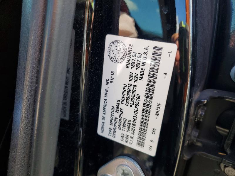 60395136 :رقم المزاد ، 5J8TB4H37DL805190 vin ، 2013 Acura Rdx مزاد بيع