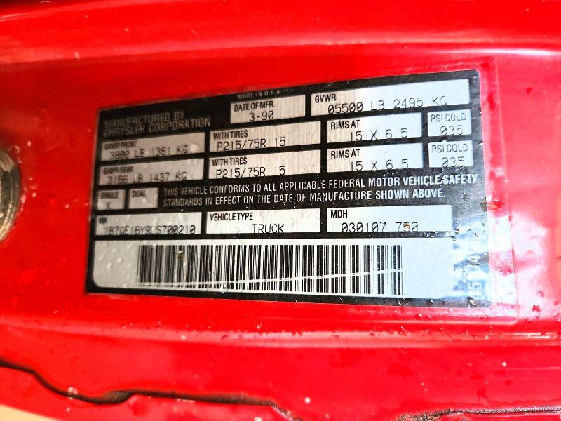 Продажа на аукционе авто 1990 Dodge D-series, vin: 1B7GE16Y9LS700210, номер лота: 62657956