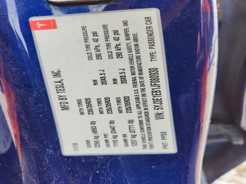 Продажа на аукционе авто 2018 Tesla Model 3, vin: 5YJ3E1EB1JF080930, номер лота: 61354046