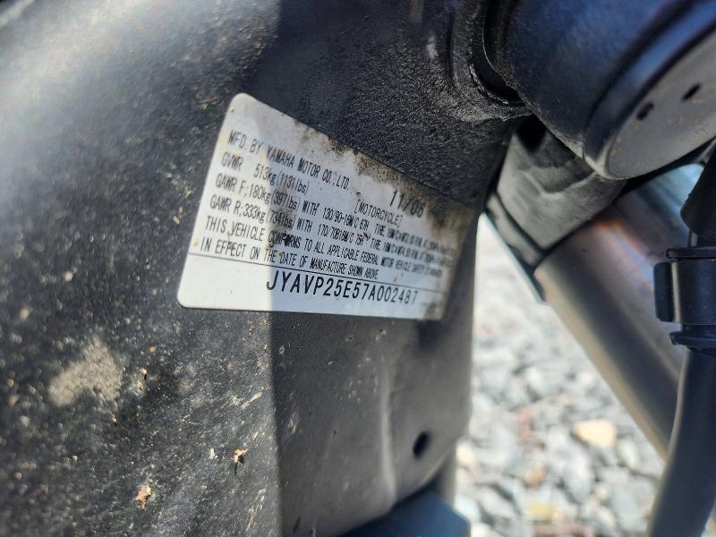 59387626 :رقم المزاد ، JYAVP25E57A002487 vin ، 2007 Yamaha Xvs1300 مزاد بيع