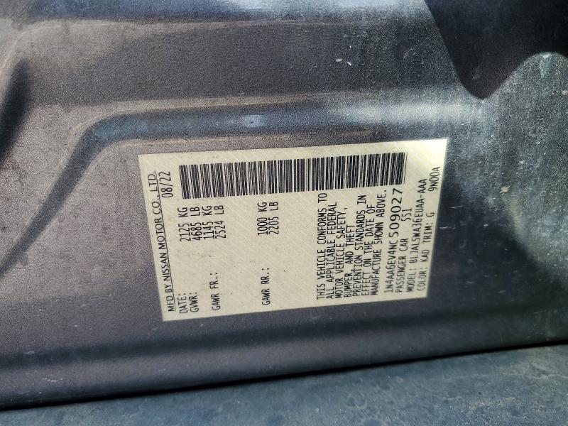 Продаж на аукціоні авто 2022 Nissan Maxima, vin: 1N4AA6EV4NC509027, номер лоту: 60781326