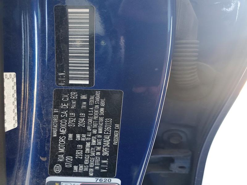 Aukcja sprzedaży 2020 Kia Forte, vin: 3KPF34AD4LE260133, numer aukcji: 59884796