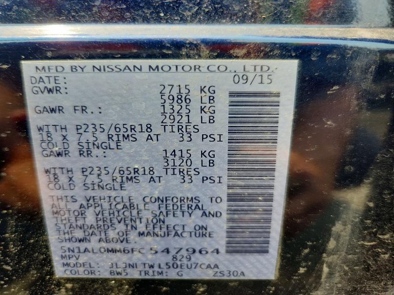Продажа на аукционе авто 2015 Infiniti Qx60, vin: 5N1AL0MM6FC547964, номер лота: 60701836