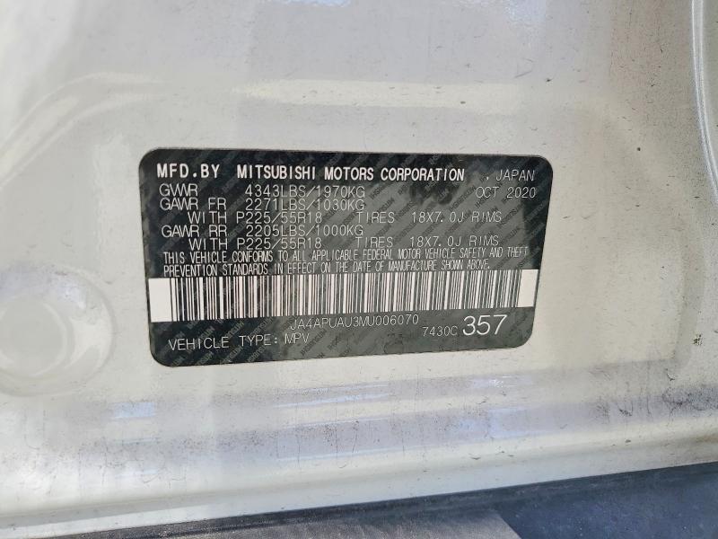 Продаж на аукціоні авто 2021 Mitsubishi Outlander Sport, vin: JA4APUAU3MU006070, номер лоту: 60976646