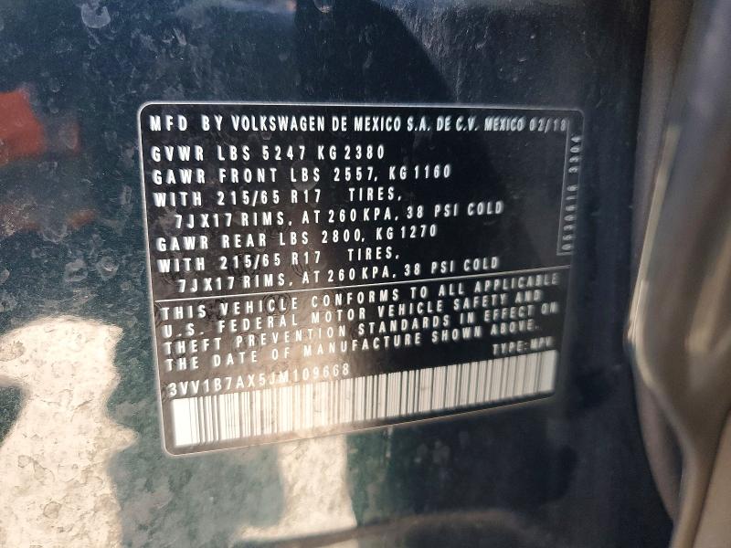 62480796 :رقم المزاد ، 3VV1B7AX5JM109668 vin ، 2018 Volkswagen Tiguan مزاد بيع