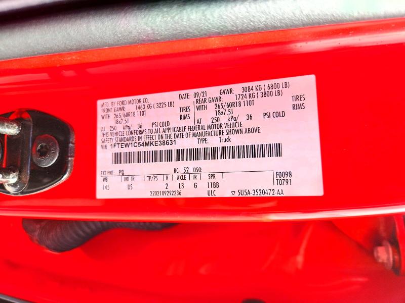 Продаж на аукціоні авто 2021 Ford F150, vin: 1FTEW1C54MKE38631, номер лоту: 61627186