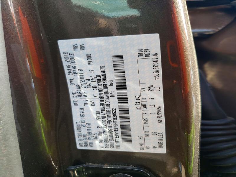 60625716 :رقم المزاد ، 1FTEW1EP9HFB28522 vin ، 2017 Ford F150 مزاد بيع