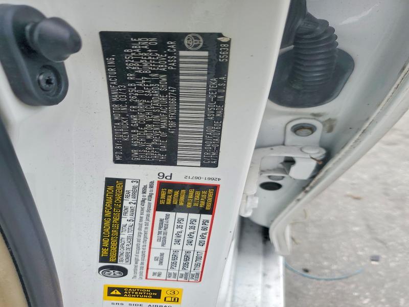 2013 Toyota Camry მანქანა იყიდება აუქციონზე, vin: 4T1BF1FK0DU667747, აუქციონის ნომერი: 62700476