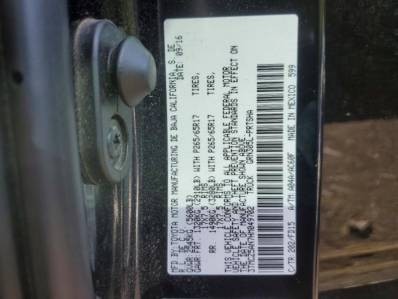 Продажа на аукционе авто 2017 Toyota Tacoma, vin: 3TMCZ5AN7HM049702, номер лота: 60651776