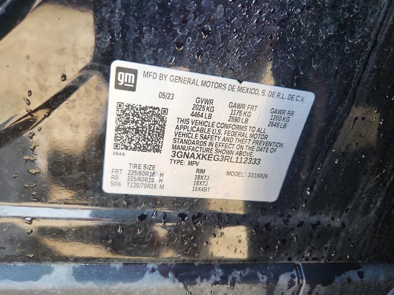2024 Chevrolet Equinox მანქანა იყიდება აუქციონზე, vin: 3GNAXKEG3RL112333, აუქციონის ნომერი: 59382776