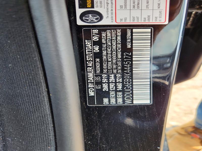 2019 Mercedes-benz S მანქანა იყიდება აუქციონზე, vin: WDDUG6EB9KA445172, აუქციონის ნომერი: 62334886
