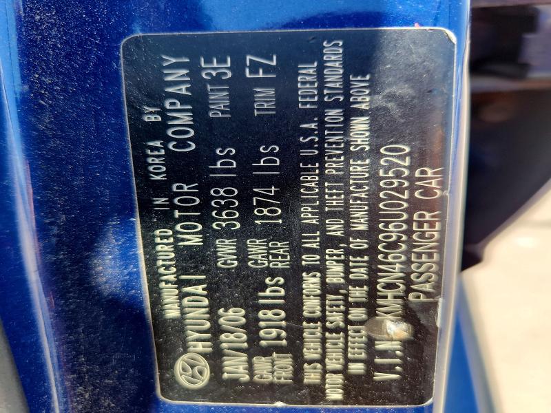 Aukcja sprzedaży 2006 Hyundai Accent, vin: KMHCN46C96U029520, numer aukcji: 60235396