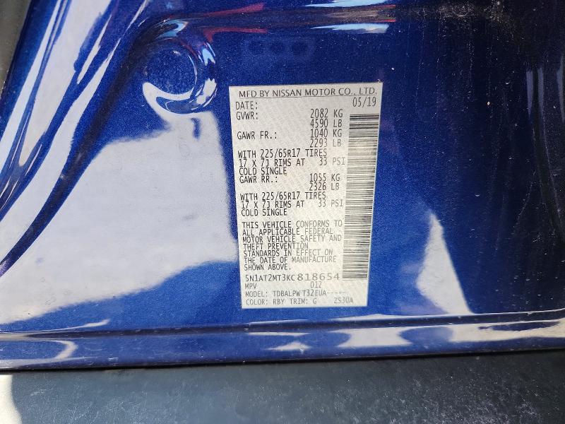 Aukcja sprzedaży 2019 Nissan Rogue, vin: 5N1AT2MT3KC818654, numer aukcji: 61970966