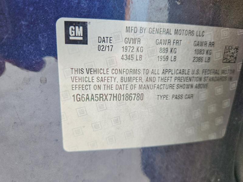 Продаж на аукціоні авто 2017 Cadillac Ats, vin: 1G6AA5RX7H0186780, номер лоту: 61444826