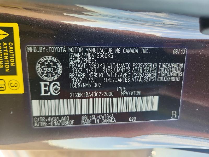 Продажа на аукционе авто 2013 Lexus Rx 350, vin: 2T2BK1BA4DC222000, номер лота: 61406776