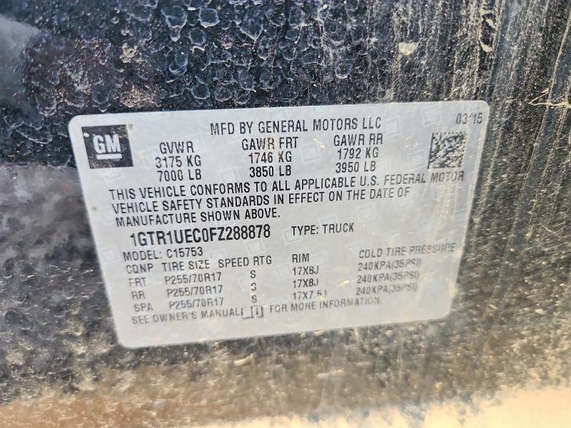 Aukcja sprzedaży 2015 Gmc Sierra, vin: 1GTR1UEC0FZ288878, numer aukcji: 61251026