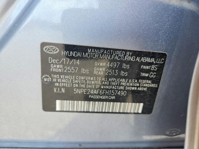 Aukcja sprzedaży 2015 Hyundai Sonata, vin: 5NPE24AF6FH157490, numer aukcji: 60173876
