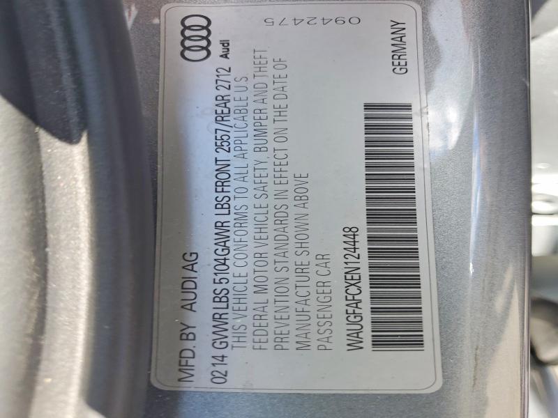 Aukcja sprzedaży 2014 Audi A6, vin: WAUGFAFCXEN124448, numer aukcji: 60223126