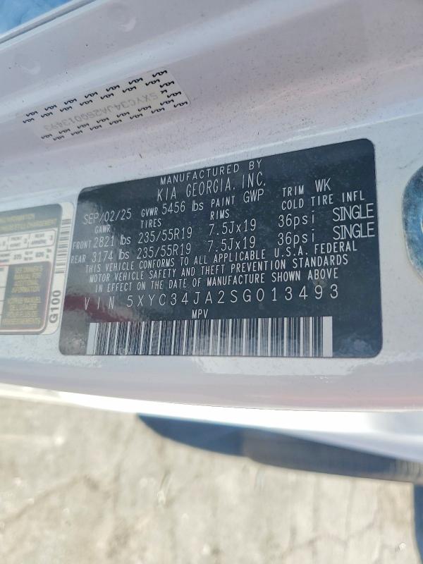 Aukcja sprzedaży 2025 Kia Ev6, vin: 5XYC34JA2SG013493, numer aukcji: 59652686