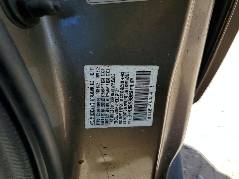 61125516 :رقم المزاد ، 5FNRL5H22BB060657 vin ، 2011 Honda Odyssey مزاد بيع