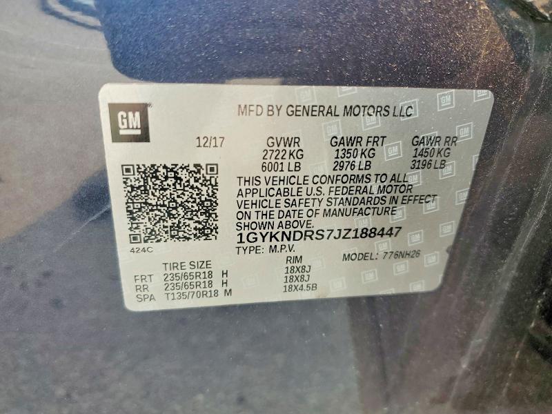 Aukcja sprzedaży 2018 Cadillac Xt5, vin: 1GYKNDRS7JZ188447, numer aukcji: 61126196