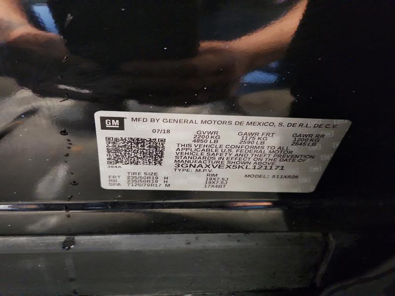 Продаж на аукціоні авто 2019 Chevrolet Equinox, vin: 3GNAXVEX5KL121171, номер лоту: 63399916