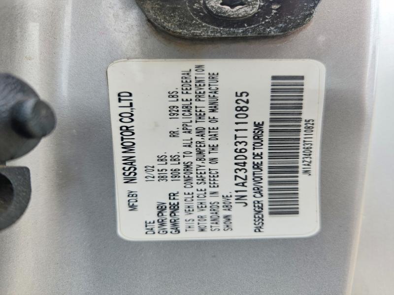 Продажа на аукционе авто 2003 Nissan 350z, vin: JN1AZ34D63T110825, номер лота: 60095436