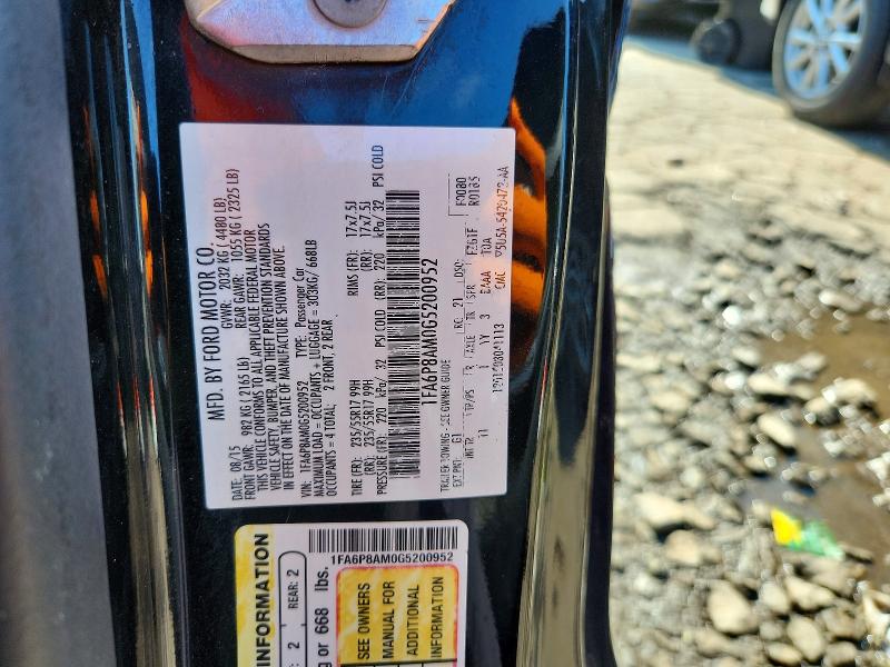 2016 Ford Mustang მანქანა იყიდება აუქციონზე, vin: 1FA6P8AM0G5200952, აუქციონის ნომერი: 59785786