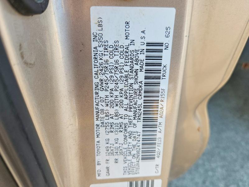 Продаж на аукціоні авто 2008 Toyota Tacoma, vin: 5TEUX42N98Z474747, номер лоту: 61256966
