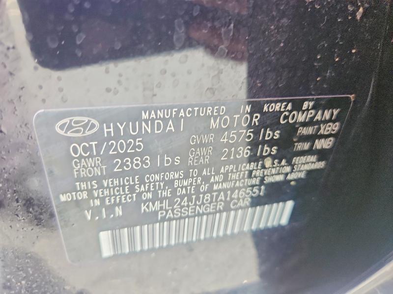 Продажа на аукционе авто 2026 Hyundai Sonata Hybrid, vin: KMHL24JJ8TA146551, номер лота: 61794936