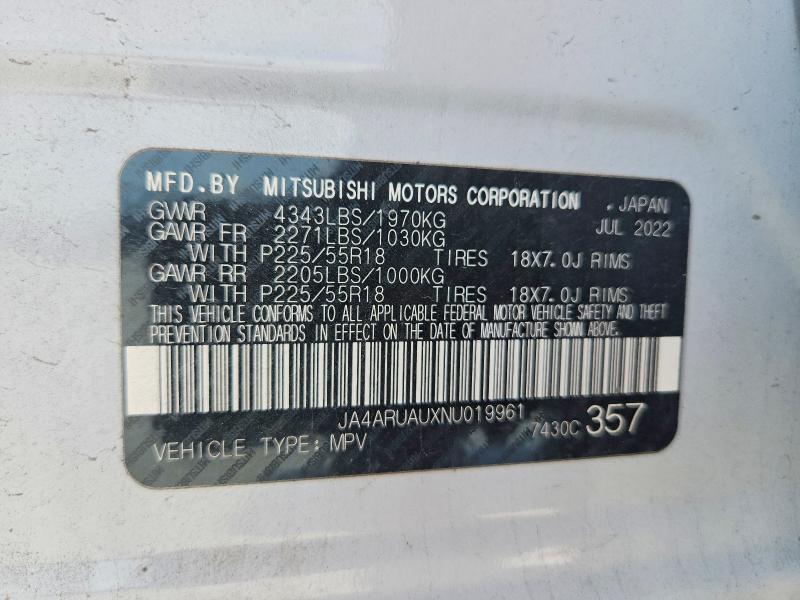 Продажа на аукционе авто 2022 Mitsubishi Outlander Sport, vin: JA4ARUAUXNU019961, номер лота: 60196756