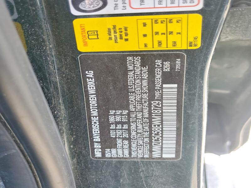 Продаж на аукціоні авто 2014 Mini Cooper, vin: WMWZC5C58EWM18729, номер лоту: 61037726