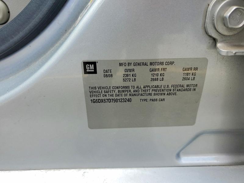 60646186 :رقم المزاد ، 1G6DX67D790123240 vin ، 2009 Cadillac Sts-v مزاد بيع